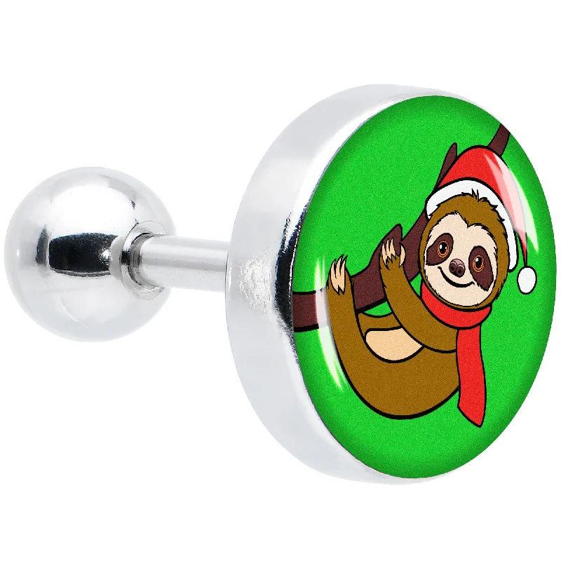 Women's Earrings – Elegant Designs for Every Personality--16 Gauge 1/4 Santa Sloth Tragus Cartilage Earring Women's Earrings – Elegant Designs for Every Personality--16 Gauge 1/4 Santa Sloth Tragus Cartilage Earring