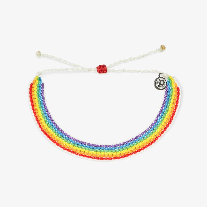 Gold Cuff Bangles for Women-Pride Seed Bead Bracelet