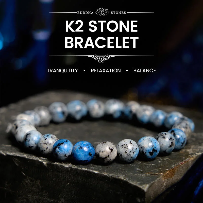 Luxury Bracelets for Men-Buddha Stones K2 Stone Balance Bracelet