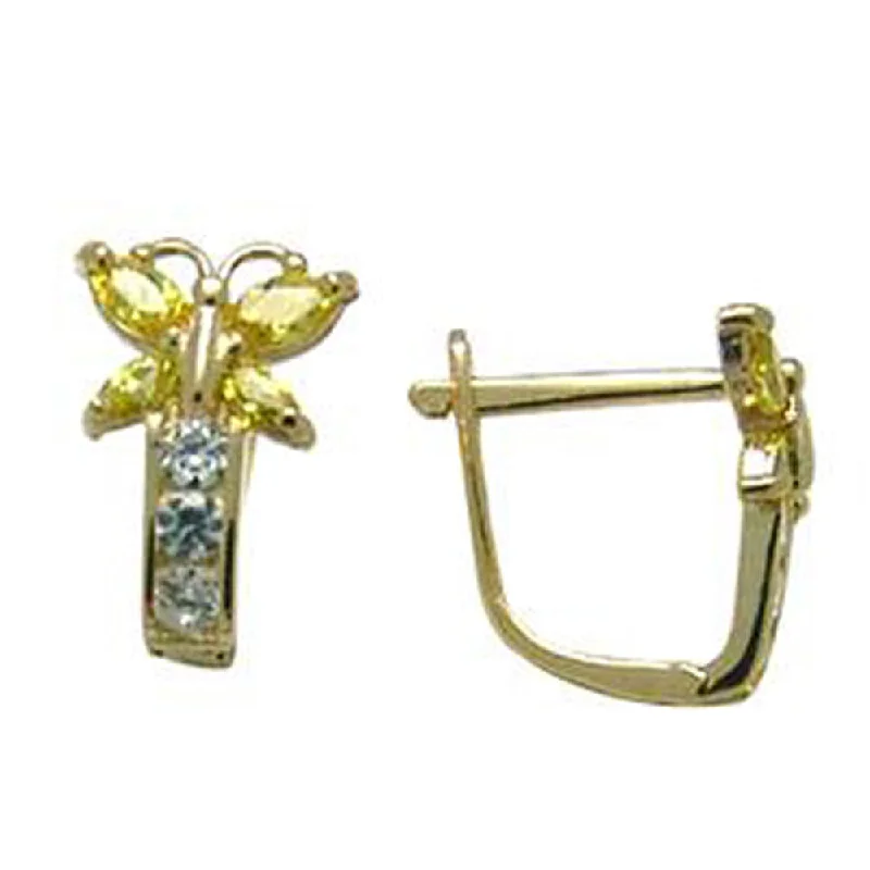 Women's Earrings – Elegant Designs for Every Personality--14kt Yellow Gold Butterfly November Birthstone Leverback Earrings Women's Earrings – Elegant Designs for Every Personality--14kt Yellow Gold Butterfly November Birthstone Leverback Earrings