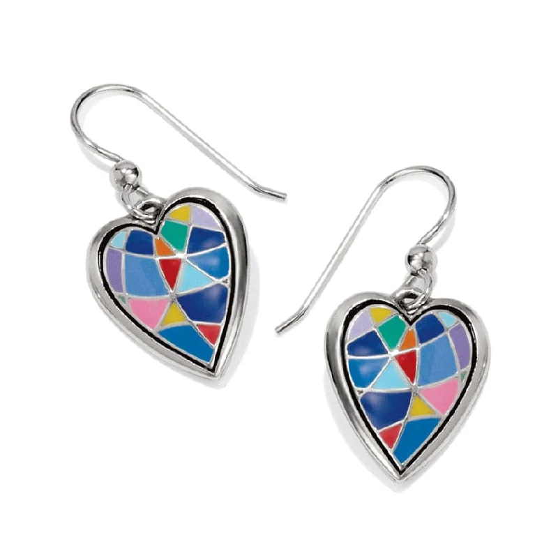 Women's Earrings – Elegant Designs for Every Personality--Colormix Heart French Wire Earrings
