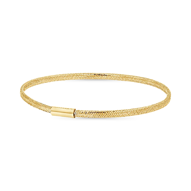 Stylish Black Bracelets for Men-Mesh Stretch Bracelet