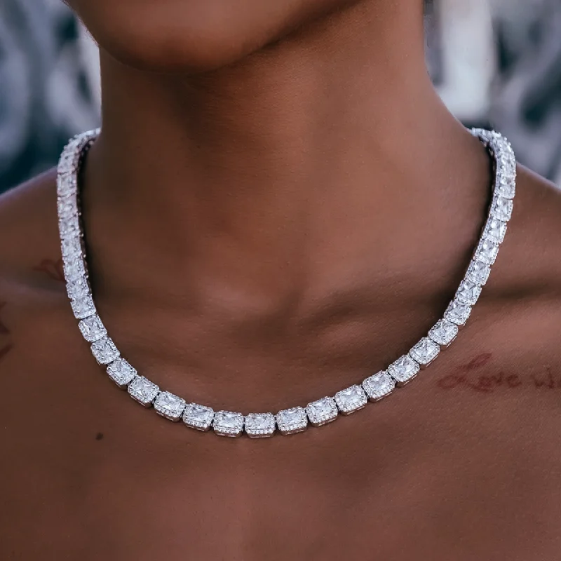 Shop Classic Women's Necklaces & Pendants with a Modern Twist-Diamond Cushion Cut Tennis Necklace Shop Classic Women's Necklaces & Pendants with a Modern Twist-Diamond Cushion Cut Tennis Necklace