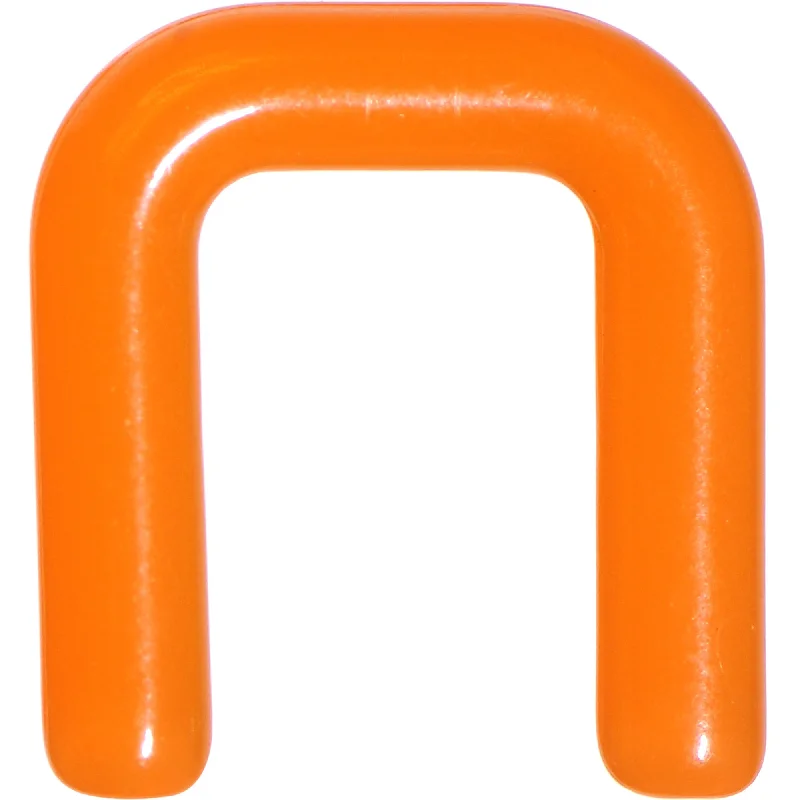 Beautiful Nose Rings with Sparkles -10 Gauge 1/2 Orange Flexible Bioplast Square Septum Retainer Beautiful Nose Rings with Sparkles -10 Gauge 1/2 Orange Flexible Bioplast Square Septum Retainer