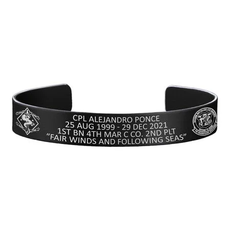 Bracelets for Men with Unique Metal Features-Cpl Alejandro Ponce Memorial Bracelet – Hosted by the Ponce Family Bracelets for Men with Unique Metal Features-Cpl Alejandro Ponce Memorial Bracelet – Hosted by the Ponce Family