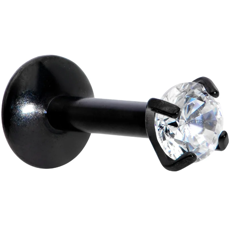 Bold Lip Rings for Statement Piercings16 Gauge 1/4 3mm CZ Black G23 Titanium Internally Threaded Labret Bold Lip Rings for Statement Piercings16 Gauge 1/4 3mm CZ Black G23 Titanium Internally Threaded Labret