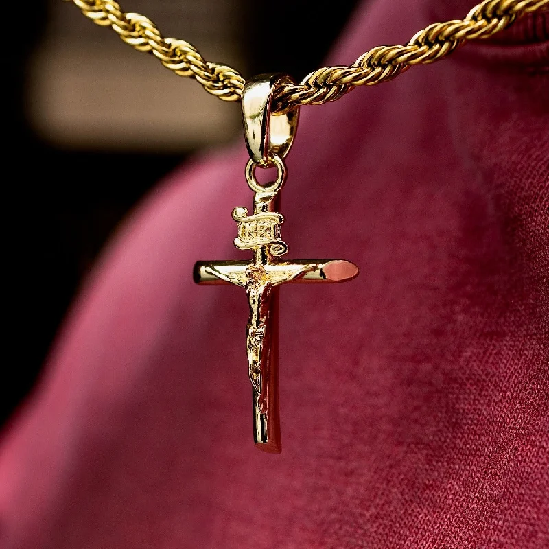 Exclusive Men's Necklaces & Pendants for the Modern Gentleman-Crucifix in Yellow Gold Exclusive Men's Necklaces & Pendants for the Modern Gentleman-Crucifix in Yellow Gold