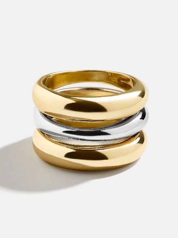 Chic Women's Rings for Fashion-Forward Looks-Moxie Ring - Gold/Silver