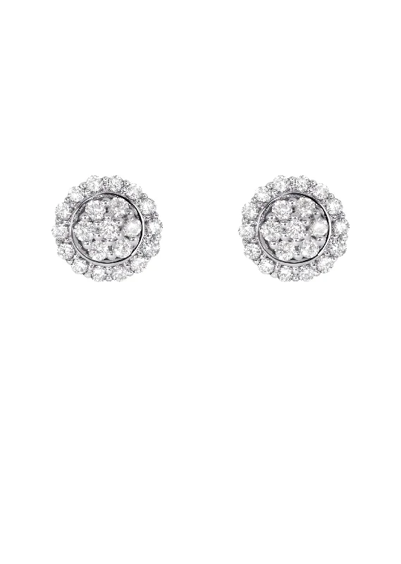 Shop Durable Men's Earrings for Everyday Wear-Mens Stud Diamond Earrings | 0.61 Carats 14K White Gold Shop Durable Men's Earrings for Everyday Wear-Mens Stud Diamond Earrings | 0.61 Carats 14K White Gold