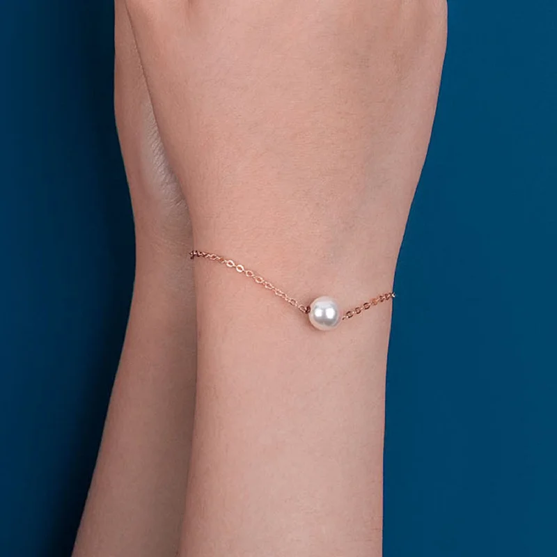 Women's Earrings – Elegant Designs for Every Personality--Aphrodite Rose Gold Shell Pearl Bracelet