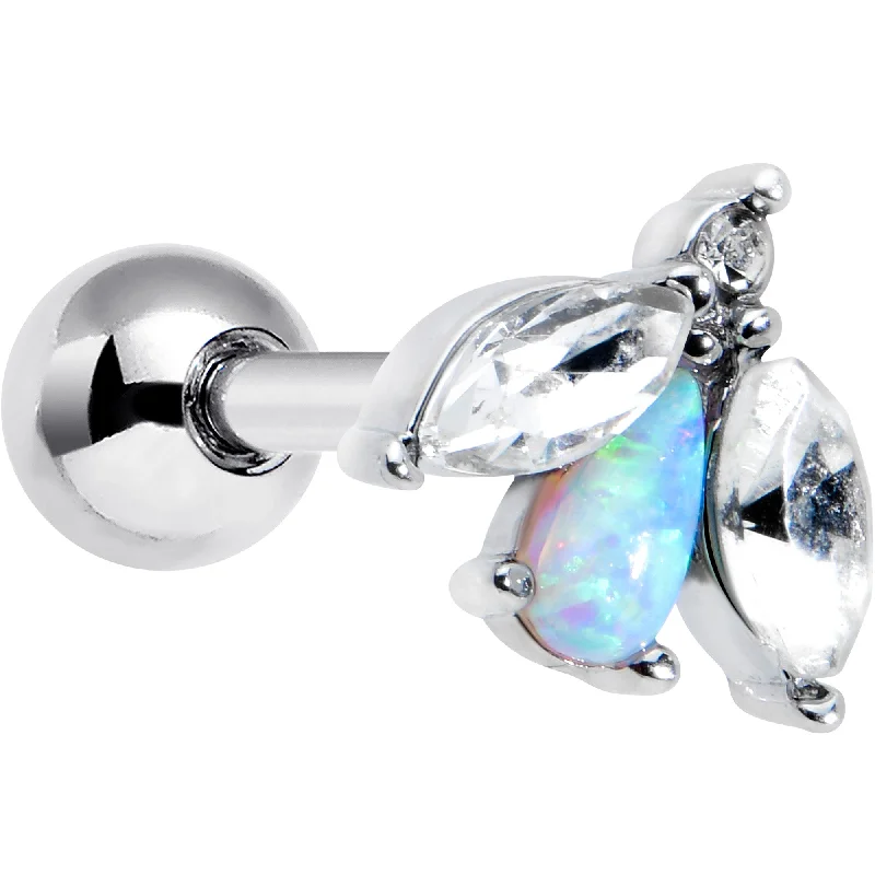 Women's Earrings – Elegant Designs for Every Personality--16 Gauge 1/4 White Synthetic Opal Flower Cartilage Tragus Earring Women's Earrings – Elegant Designs for Every Personality--16 Gauge 1/4 White Synthetic Opal Flower Cartilage Tragus Earring