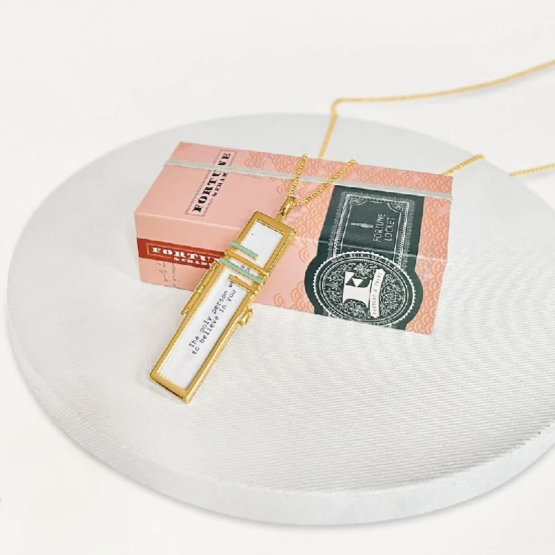 Shop Classic Women's  Necklaces & Pendants with a Modern Twist-Between The Lines Fortune Locket - Gold