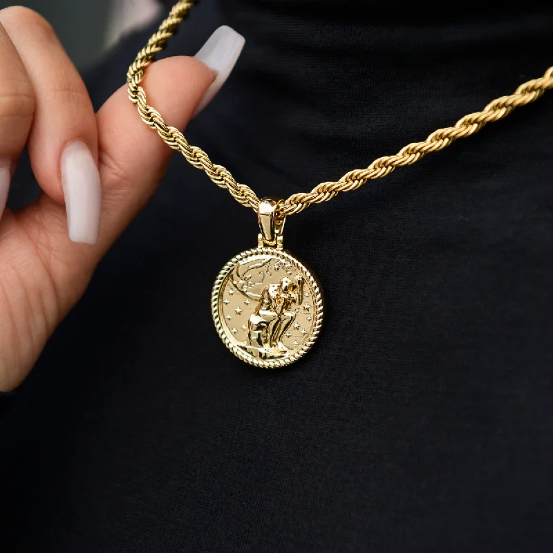 Shop Classic Women's Necklaces & Pendants with a Modern Twist-Atlas Thinker Coin Pendant Shop Classic Women's Necklaces & Pendants with a Modern Twist-Atlas Thinker Coin Pendant