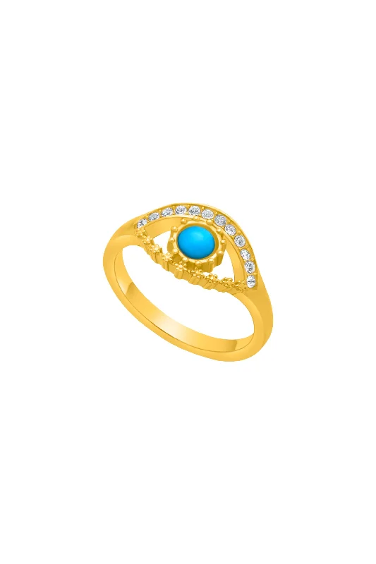 Chic Women's Rings for Fashion-Forward Looks-Milos Evil Eye Ring