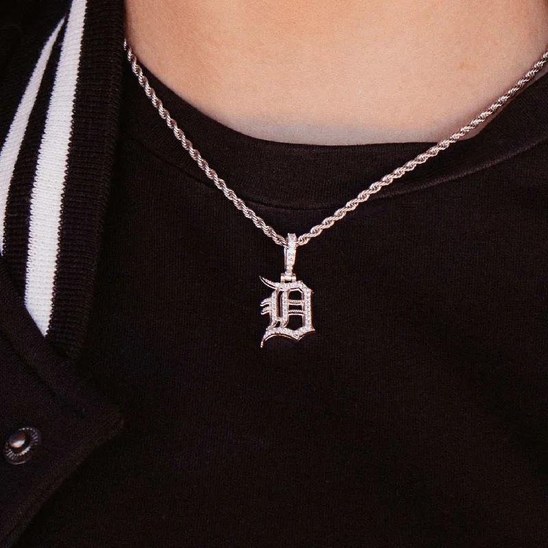 Shop Classic Women's Necklaces & Pendants with a Modern Twist-Detroit Tigers Official MLB Micro Logo Pendant in White Gold Shop Classic Women's Necklaces & Pendants with a Modern Twist-Detroit Tigers Official MLB Micro Logo Pendant in White Gold