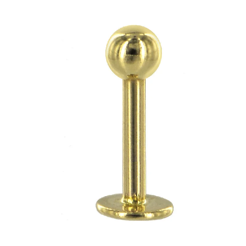 Lip Rings with Shiny Accents for Subtle Glam14 Gauge Solid 14KT Yellow Gold Labret - 3/8 5mm Lip Rings with Shiny Accents for Subtle Glam14 Gauge Solid 14KT Yellow Gold Labret - 3/8 5mm