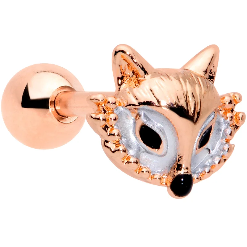 Women's Earrings – Elegant Designs for Every Personality--16 Gauge 1/4 Rose Gold Tone Fashion Fox Cartilage Tragus Earring Women's Earrings – Elegant Designs for Every Personality--16 Gauge 1/4 Rose Gold Tone Fashion Fox Cartilage Tragus Earring