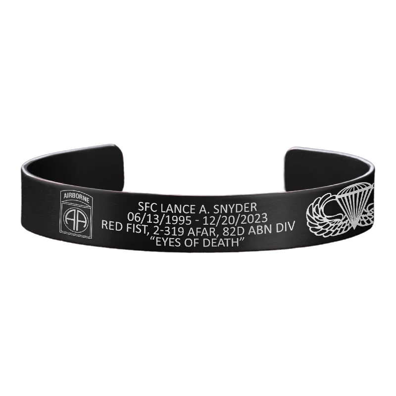 Beaded Leather Bracelets for Men-SFC Lance A. Snyder Memorial Band – Hosted by the Snyder Family Beaded Leather Bracelets for Men-SFC Lance A. Snyder Memorial Band – Hosted by the Snyder Family