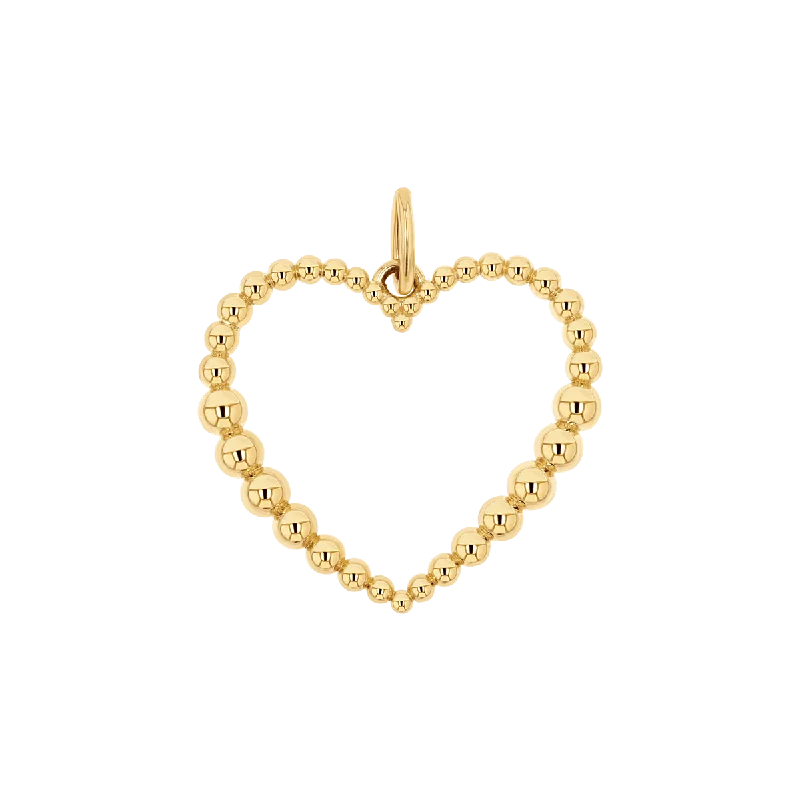 Shop Classic Women's Necklaces & Pendants with a Modern Twist-Tapered Bead Heart Charm Shop Classic Women's Necklaces & Pendants with a Modern Twist-Tapered Bead Heart Charm