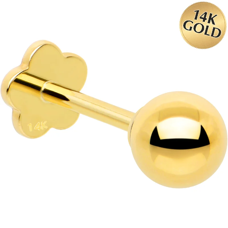 Timeless Lip Rings for Elegant Women14k Yellow Gold Flat Back Earring 20 gauge 4mm Ball Floral Reversible Timeless Lip Rings for Elegant Women14k Yellow Gold Flat Back Earring 20 gauge 4mm Ball Floral Reversible