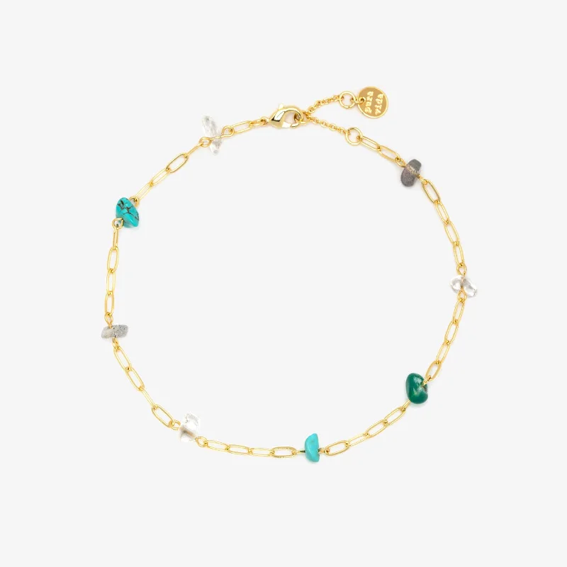 Dazzling Anklets with Gorgeous Detailing-Earth Day Stone Chain Anklet