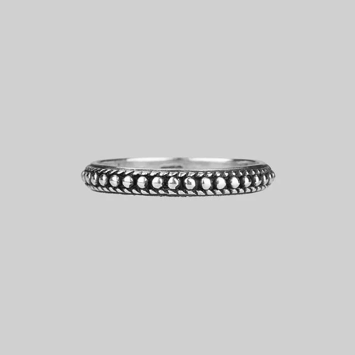 Chic Women's Rings for Fashion-Forward Looks-EAST. Dotted Band Silver Ring