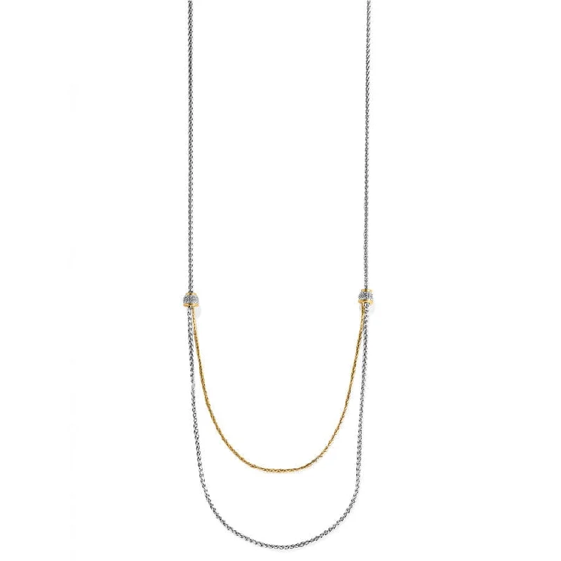 Shop Classic Women's Necklaces & Pendants with a Modern Twist-Meridian Petite Two Tone Double Necklace Shop Classic Women's Necklaces & Pendants with a Modern Twist-Meridian Petite Two Tone Double Necklace