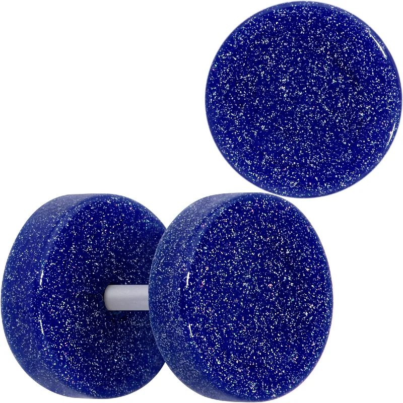 Women's Earrings – Elegant Designs for Every Personality--18 Gauge Blue Shimmer Acrylic Cheater Plug Set Women's Earrings – Elegant Designs for Every Personality--18 Gauge Blue Shimmer Acrylic Cheater Plug Set