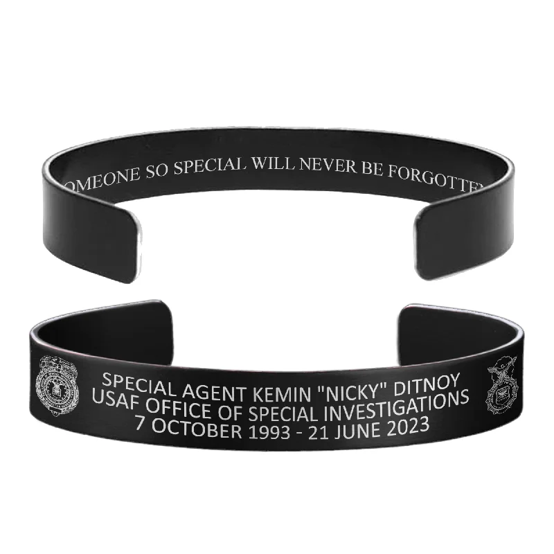 Personalized Bead Bracelets for Men-Special Agent Kemin Nicholas Ditnoy Memorial Band – Hosted by the Ditnoy Family Personalized Bead Bracelets for Men-Special Agent Kemin Nicholas Ditnoy Memorial Band – Hosted by the Ditnoy Family