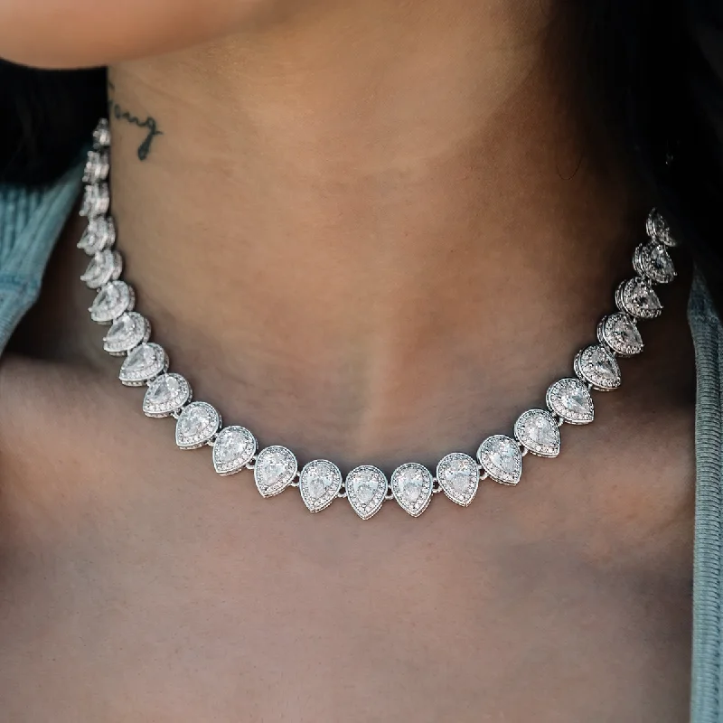 Shop Classic Women's Necklaces & Pendants with a Modern Twist-Teardrop Tennis Necklace Shop Classic Women's Necklaces & Pendants with a Modern Twist-Teardrop Tennis Necklace