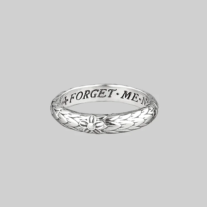 Chic Women's Rings for Fashion-Forward Looks-Forget Me Not Posie Ring - Silver