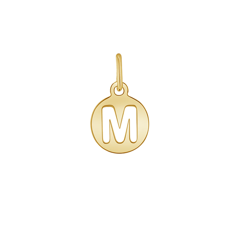 Shop Classic Women's  Necklaces & Pendants with a Modern Twist-Kids Cut-Out Round Initial Letter Charm