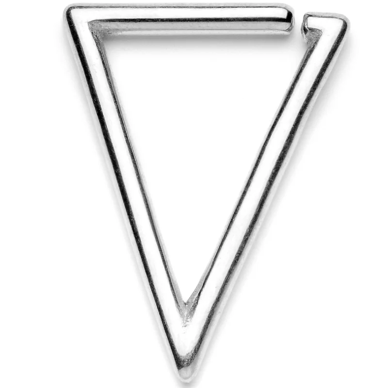 Women's Earrings – Elegant Designs for Every Personality--16 Gauge 5/16 Tasteful Geometric Triangle Closure Ring Women's Earrings – Elegant Designs for Every Personality--16 Gauge 5/16 Tasteful Geometric Triangle Closure Ring
