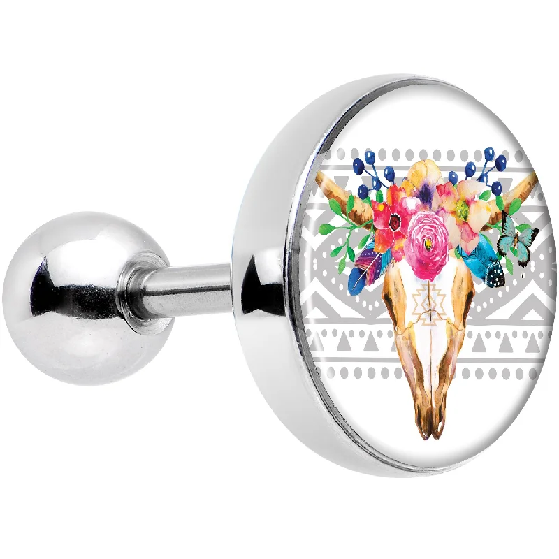 Women's Earrings – Elegant Designs for Every Personality--16 Gauge 1/4 Watercolor Flower Animal Skull Tragus Cartilage Earring Women's Earrings – Elegant Designs for Every Personality--16 Gauge 1/4 Watercolor Flower Animal Skull Tragus Cartilage Earring