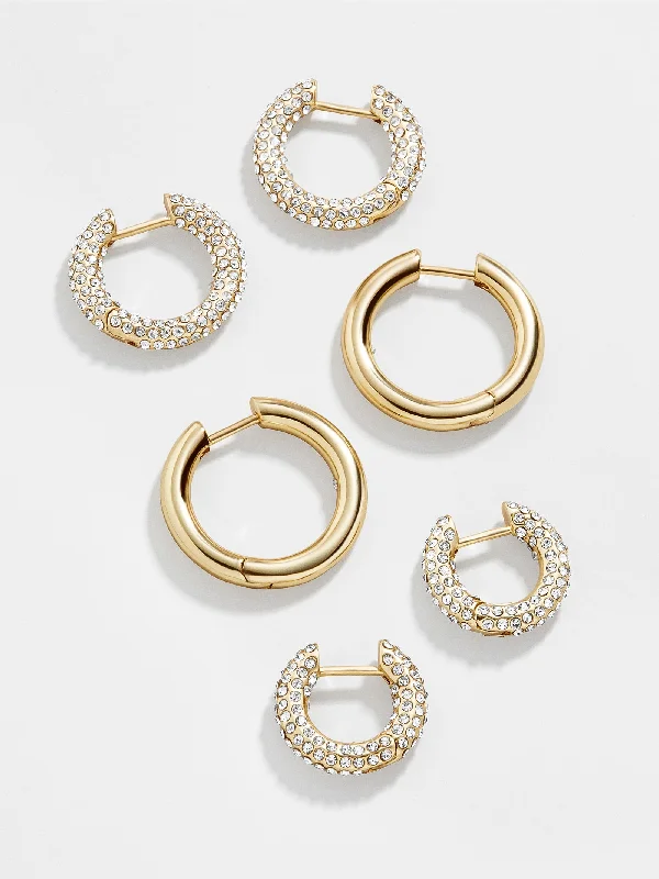 Women's Earrings – Elegant Designs for Every Personality--Lucy Earring Set - Gold/Pavé Women's Earrings – Elegant Designs for Every Personality--Lucy Earring Set - Gold/Pavé