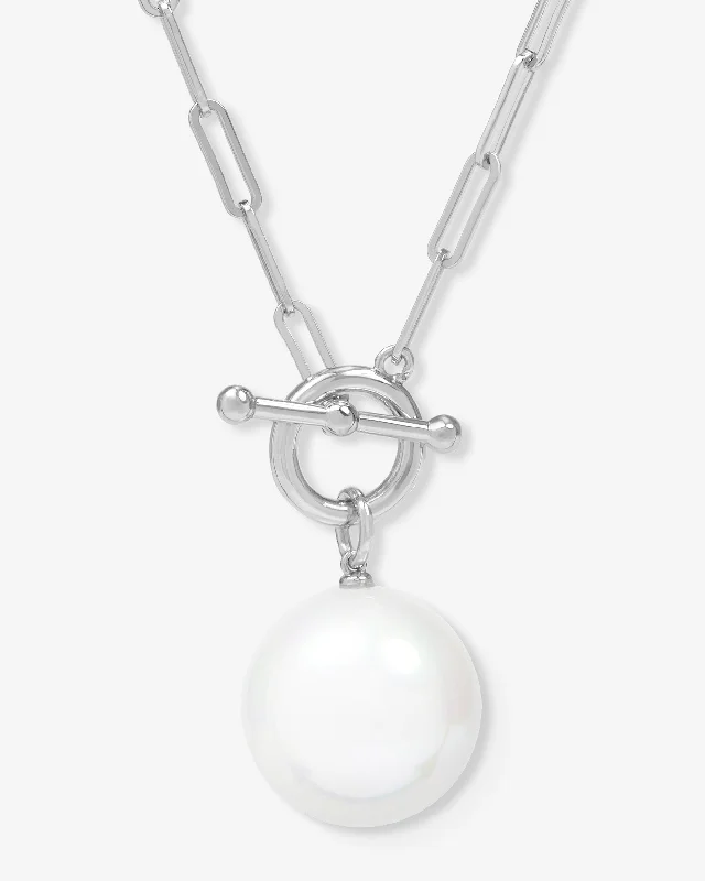 Shop Classic Women's Necklaces & Pendants with a Modern Twist-XL Life's a Ball Pearl Pendant Necklace - Silver Shop Classic Women's Necklaces & Pendants with a Modern Twist-XL Life's a Ball Pearl Pendant Necklace - Silver