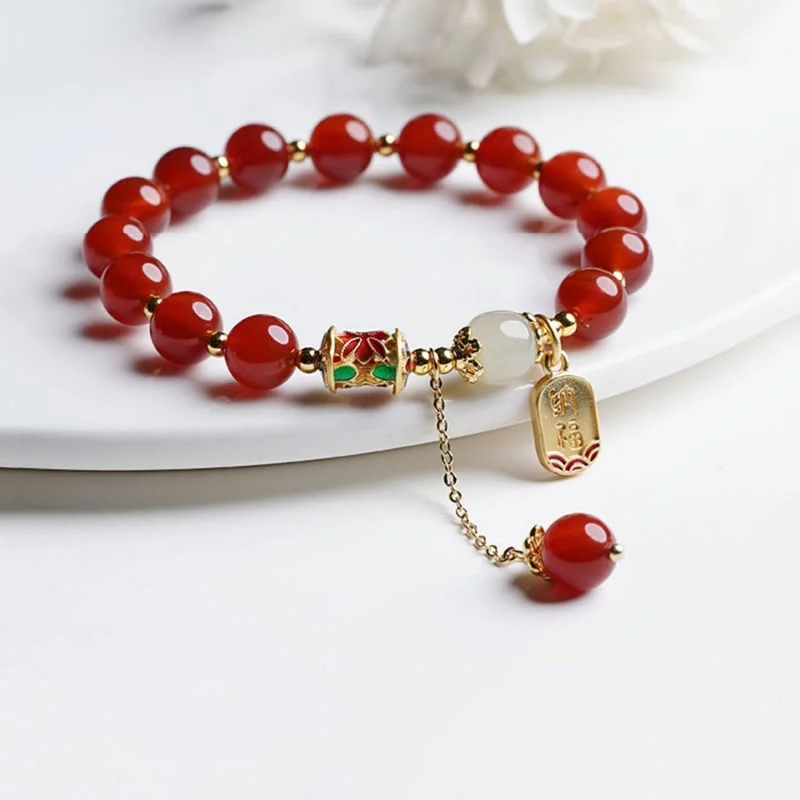Women's Bangle Sets with Matching Earrings-Buddha Stones Natural Red Agate Hetian Jade Fu Character Confidence Charm Bracelet (Extra 30% Off | USE CODE: FS30) Women's Bangle Sets with Matching Earrings-Buddha Stones Natural Red Agate Hetian Jade Fu Character Confidence Charm Bracelet (Extra 30% Off | USE CODE: FS30)