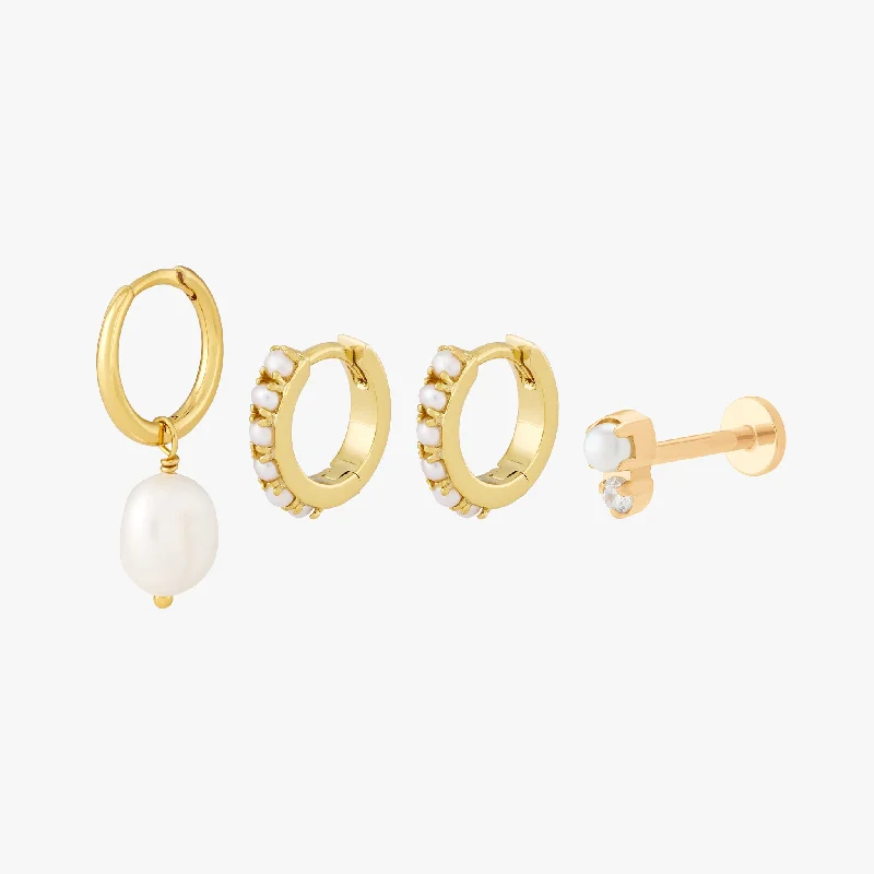 Women's Earrings – Elegant Designs for Every Personality--Pearly Essentials Set