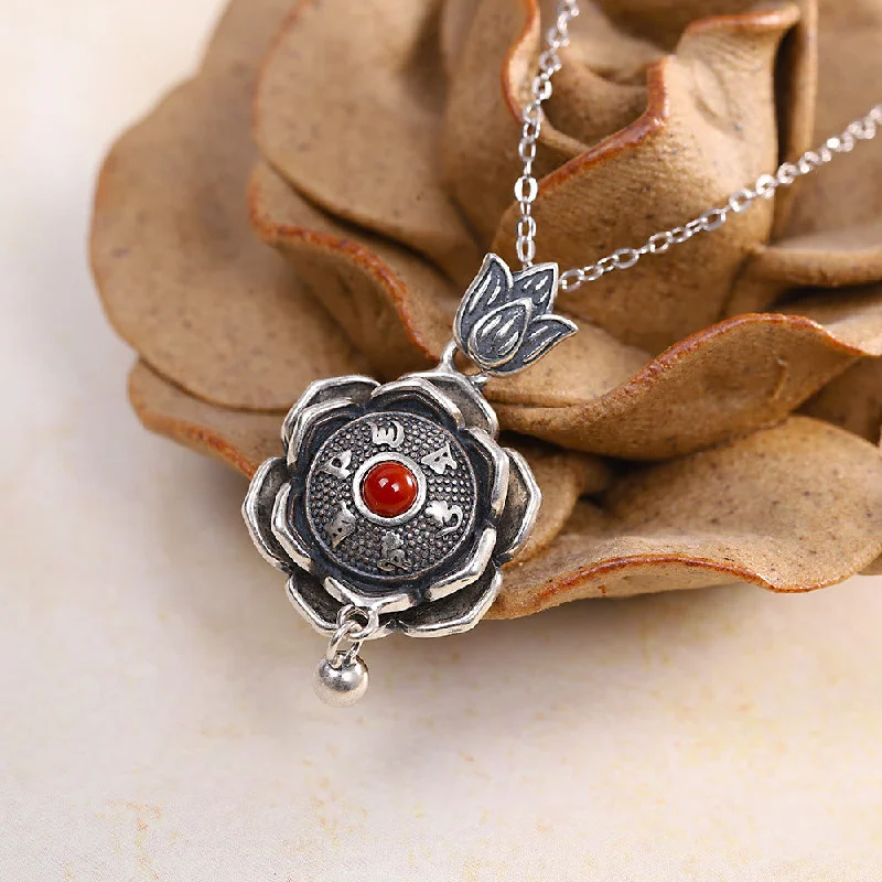 Women's Earrings – Elegant Designs for Every Personality--Buddha Stones 925 Sterling Silver Om Mani Padme Hum Lotus Peace Necklace Pendant Earrings