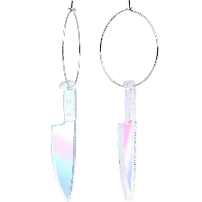 Women's Earrings – Elegant Designs for Every Personality--Acrylicious Knife Hoop Earrings