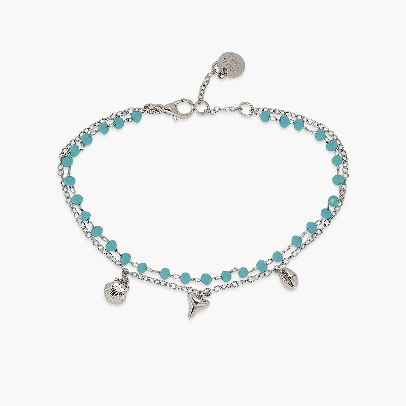 Elegant Simple Bangles for Women-Neon Double Chain Bracelet