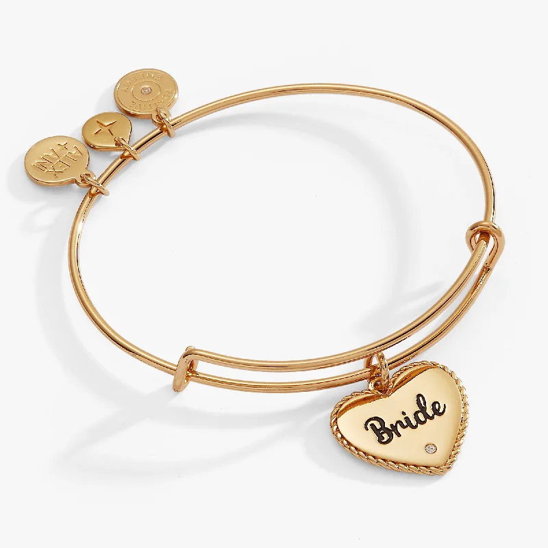 Women's Bangles with Gold Detailing-Bride Heart Bangle