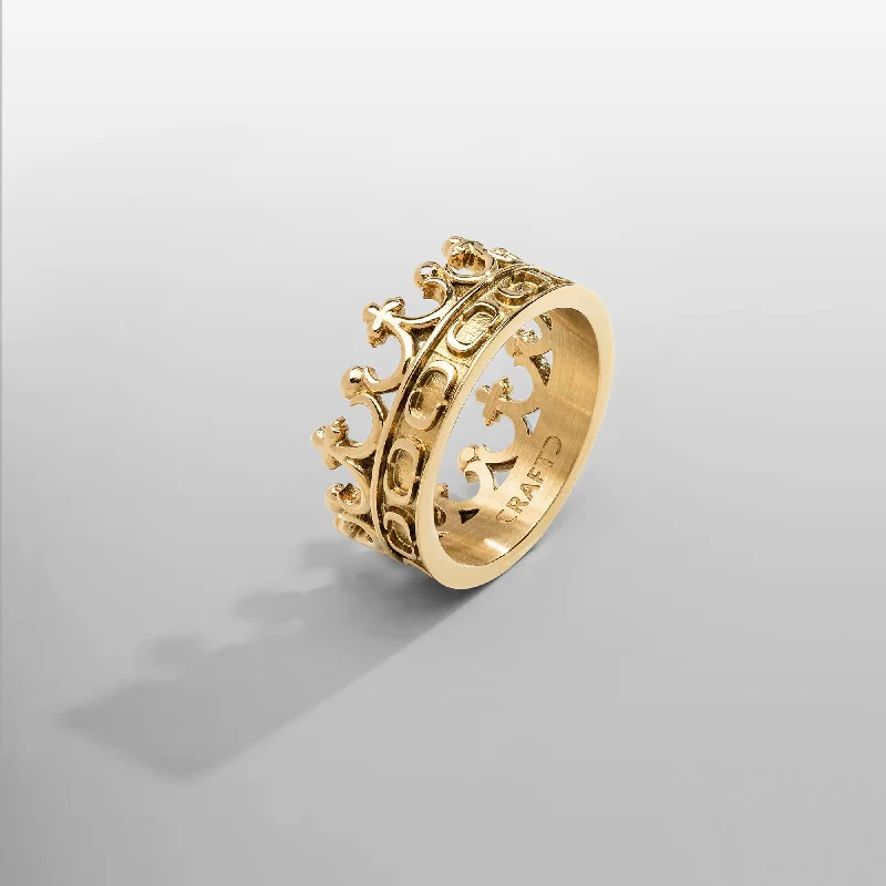 Top Men's Rings – Crafted for Every Style  Crown Ring (Gold)
