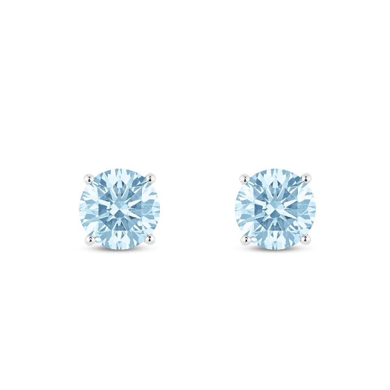 Women's Earrings – Elegant Designs for Every Personality--The Blue Round Brilliant Solitaire Studs Women's Earrings – Elegant Designs for Every Personality--The Blue Round Brilliant Solitaire Studs