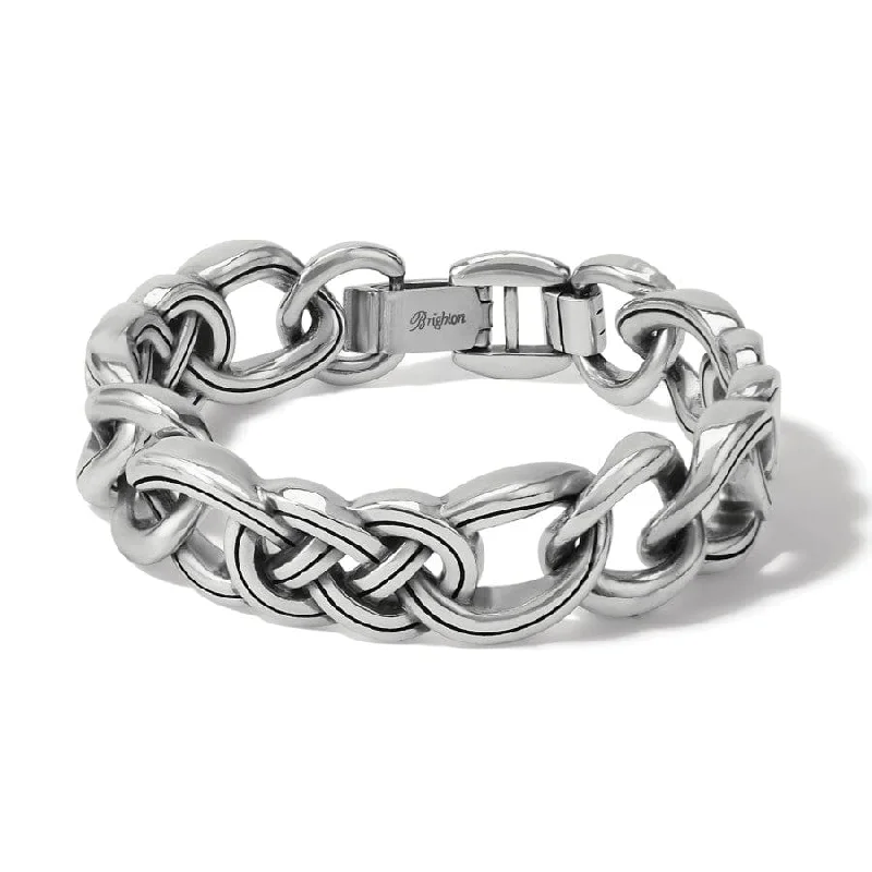 Sterling Silver Bangle Sets for Women-Interlok Unity Bracelet