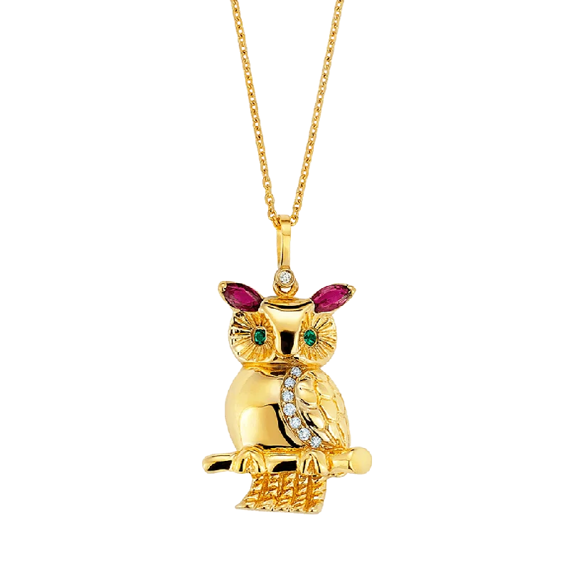 Shop Classic Women's  Necklaces & Pendants with a Modern Twist-Mama Owl Necklace