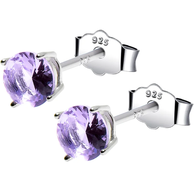 Women's Earrings – Elegant Designs for Every Personality--5mm CZ 925 Sterling Silver June Birthstone Stud Earrings Women's Earrings – Elegant Designs for Every Personality--5mm CZ 925 Sterling Silver June Birthstone Stud Earrings