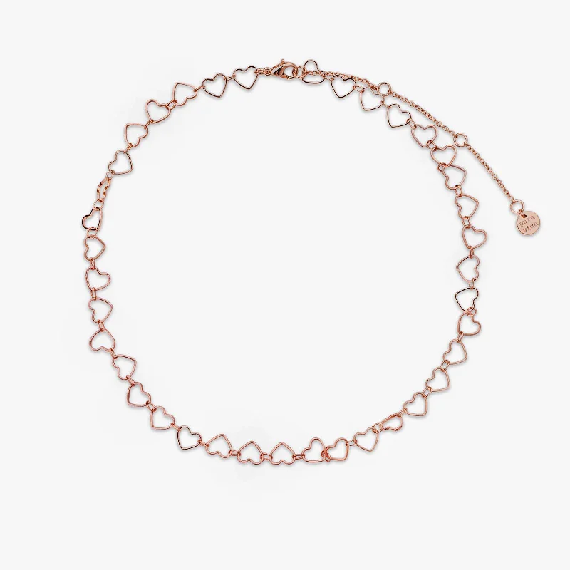 Shop Classic Women's  Necklaces & Pendants with a Modern Twist-Heart Chain Choker