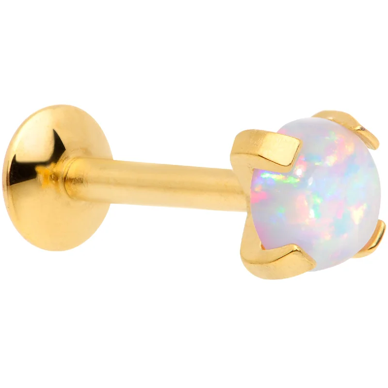 Silver Lip Rings for Bold Fashion16G 5/16 4mm Syn Opal Gold G23 Titanium Internal Thread Labret Silver Lip Rings for Bold Fashion16G 5/16 4mm Syn Opal Gold G23 Titanium Internal Thread Labret