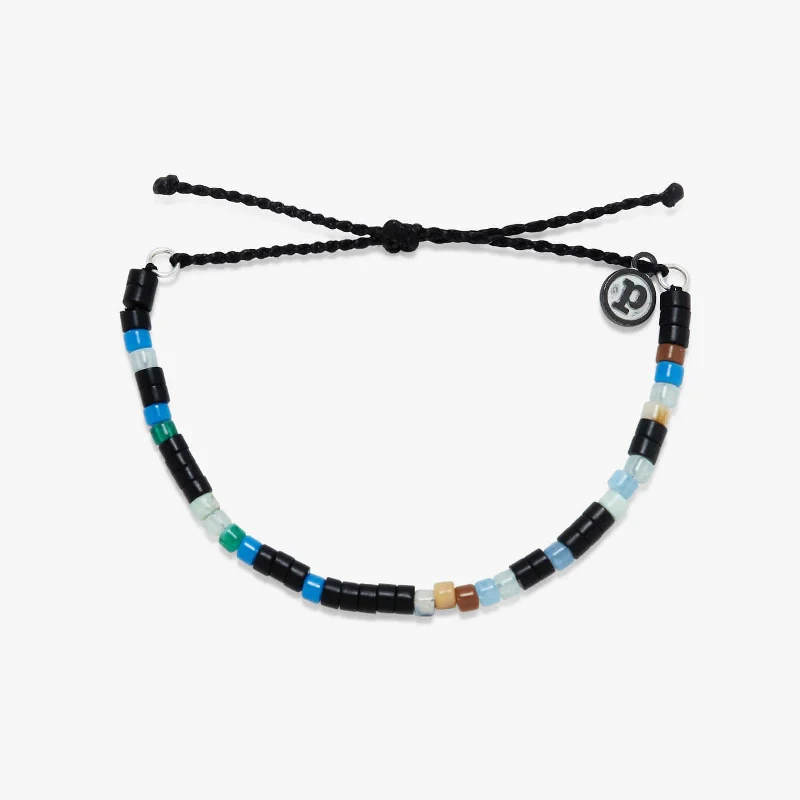 Men's Bracelets with Inspirational Symbols-Men's Mixed Seed Bead Cord Bracelet